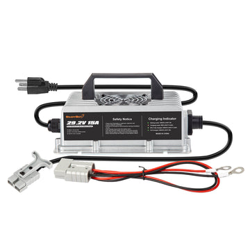 Enjoybot 29.2V 15A Mountable Dual-Purpose LiFePO4 Lithium Battery Charger Waterproof